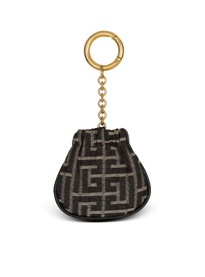 Pulse monogram jacquard key ring