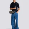 Pulse shoulder bag in monogram jacquard and calfskin Pulse shoulder bag in monogram jacquard and calfskin