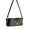Pulse shoulder bag in monogram jacquard and calfskin Pulse shoulder bag in monogram jacquard and calfskin