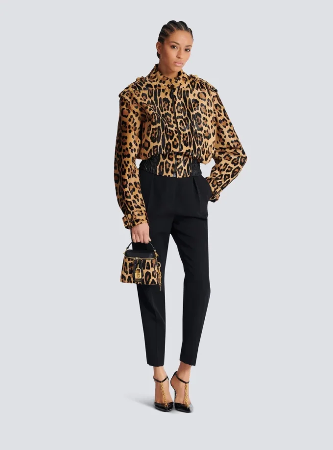 Pulse Vanity leopard print leather bag