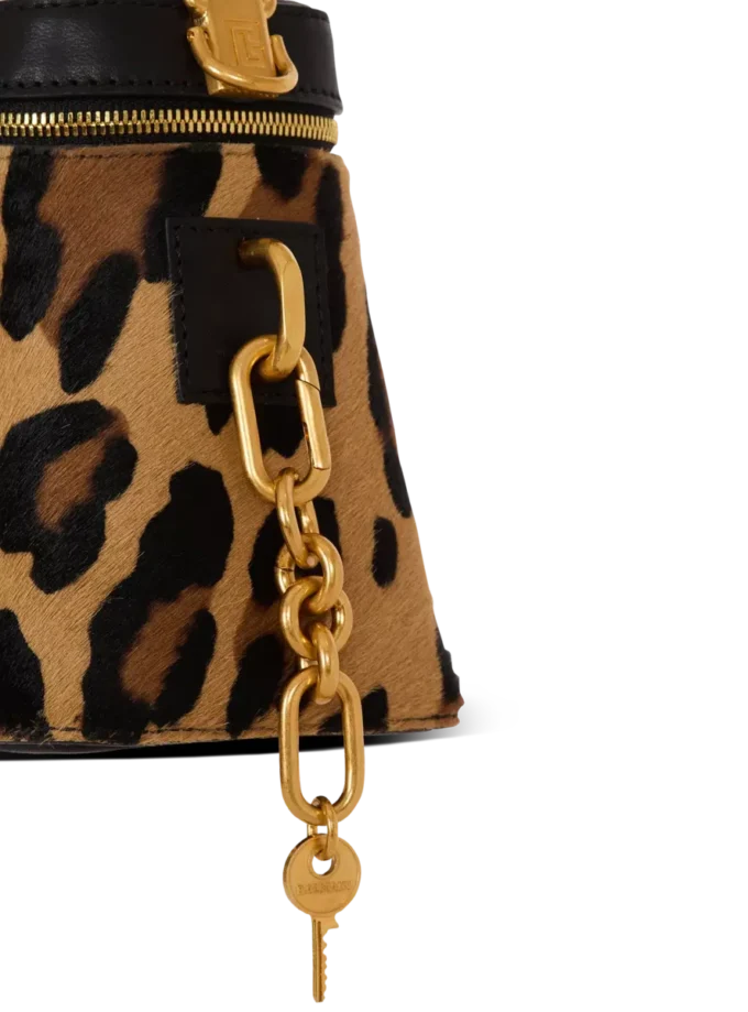 Pulse Vanity leopard print leather bag