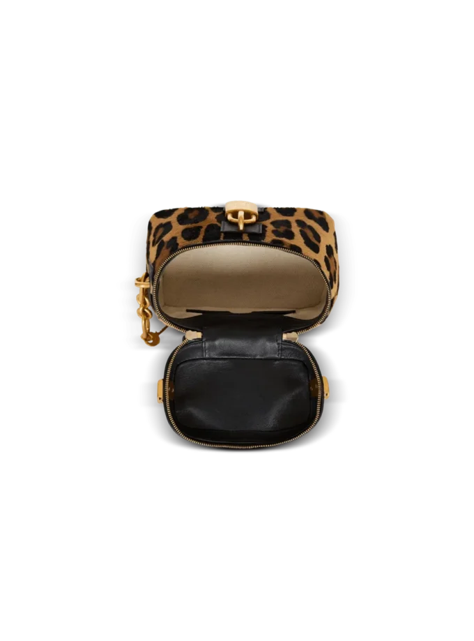Pulse Vanity leopard print leather bag