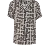 Pyjama shirt with monogrammed print Pyjama shirt with monogrammed print