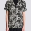 Pyjama shirt with monogrammed print Pyjama shirt with monogrammed print
