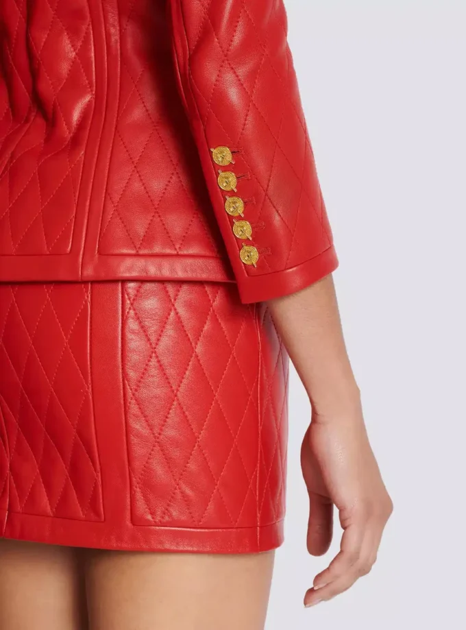Quilted lambskin edge-to-edge jacket Quilted lambskin edge-to-edge jacket