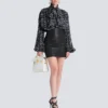 Quilted lambskin skirt with diamond motif Quilted lambskin skirt with diamond motif