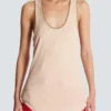 Relaxed jersey tank top with chains