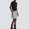 Relaxed shorts in Prince of Wales satin