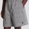 Relaxed shorts in Prince of Wales satin