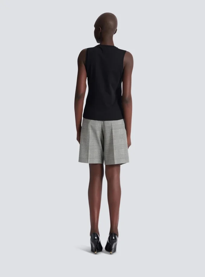 Relaxed tank top with Balmain Paris Brush print Relaxed tank top with Balmain Paris Brush print
