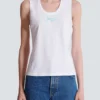 Relaxed tank top with Balmain Paris Brush print Relaxed tank top with Balmain Paris Brush print