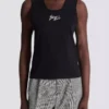 Relaxed tank top with Balmain Paris Brush print Relaxed tank top with Balmain Paris Brush print