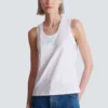 Relaxed tank top with Balmain Paris Brush print Relaxed tank top with Balmain Paris Brush print