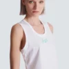 Relaxed tank top with Balmain Paris Brush print Relaxed tank top with Balmain Paris Brush print