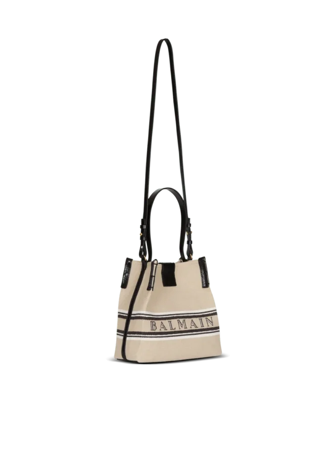 Release Bucket bag in canvas and calfskin
