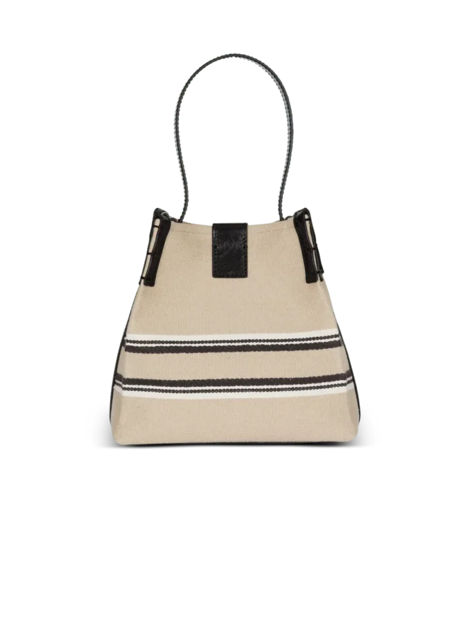 Release Bucket bag in canvas and calfskin
