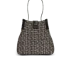 Release Bucket bag in jacquard and calfskin