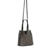 Release Bucket bag in jacquard and calfskin