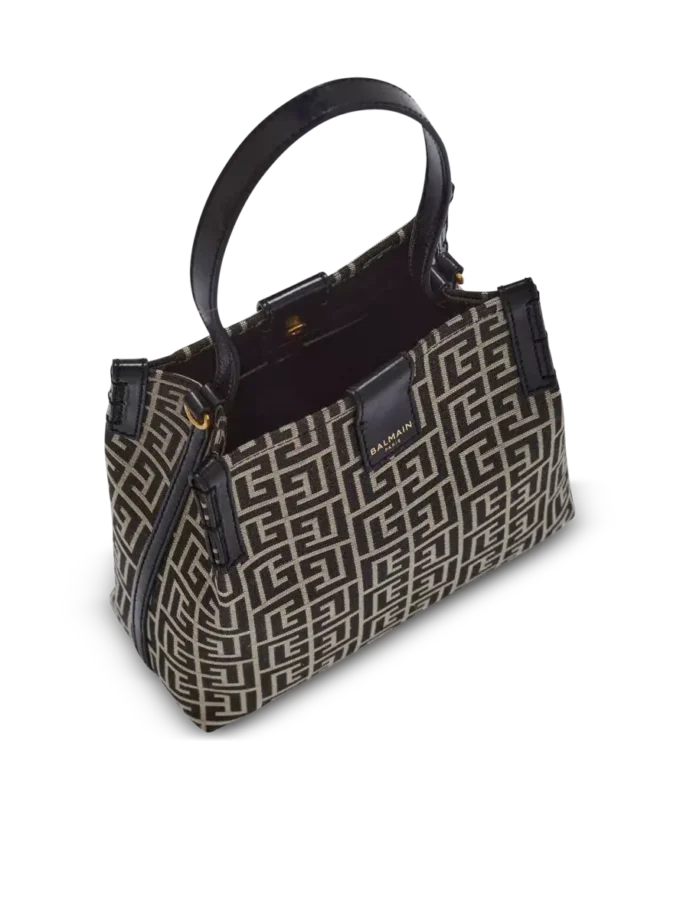 Release Bucket bag in jacquard and calfskin