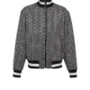 Reversible monogrammed bomber jacket
