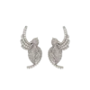 Rhinestone and palladium Swallow earrings