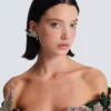 Rhinestone and palladium Swallow earrings