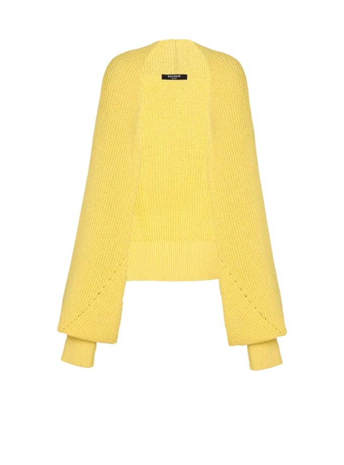 Ribbed knit bolero cardigan