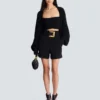Ribbed knit bolero cardigan