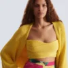 Ribbed knit bolero cardigan