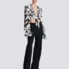 Ruffled love letter knotted crop shirt Ruffled love letter knotted crop shirt