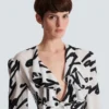 Ruffled love letter knotted crop shirt Ruffled love letter knotted crop shirt