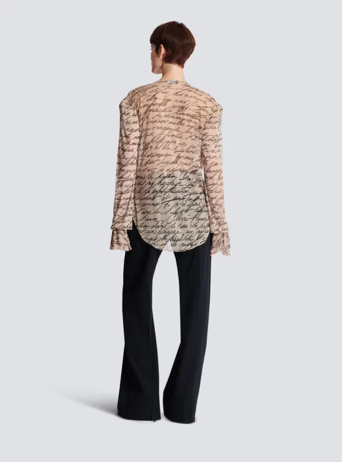 Ruffled love letter print shirt Ruffled love letter print shirt