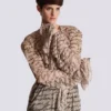 Ruffled love letter print shirt Ruffled love letter print shirt
