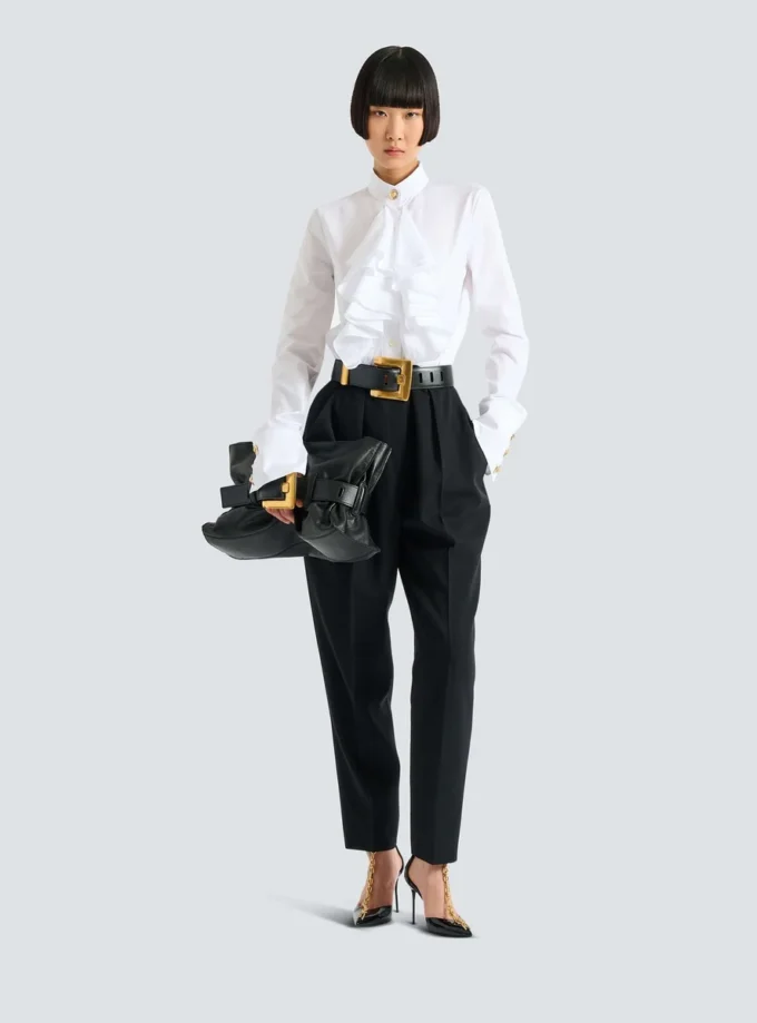 Ruffled poplin shirt Ruffled poplin shirt
