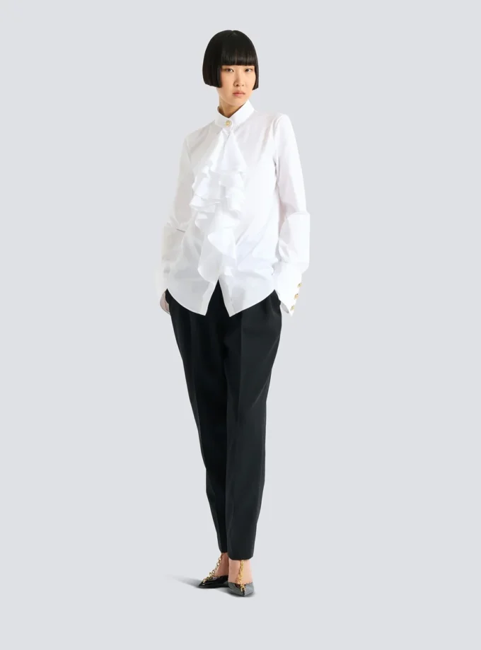 Ruffled poplin shirt Ruffled poplin shirt