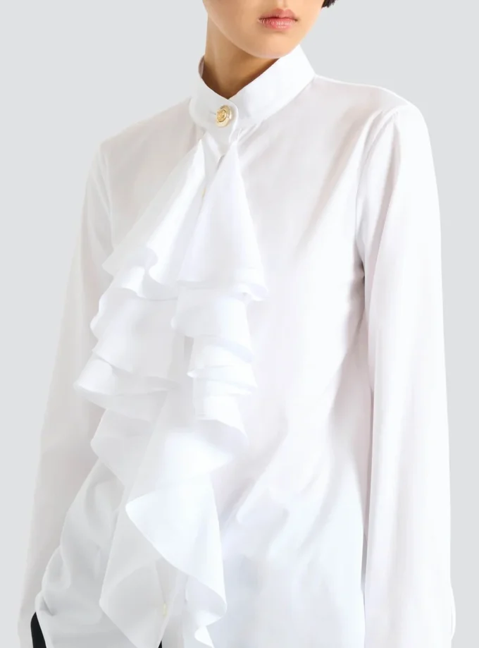 Ruffled poplin shirt Ruffled poplin shirt