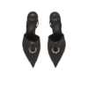 Satin slingbacks with piercing