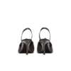 Satin slingbacks with piercing