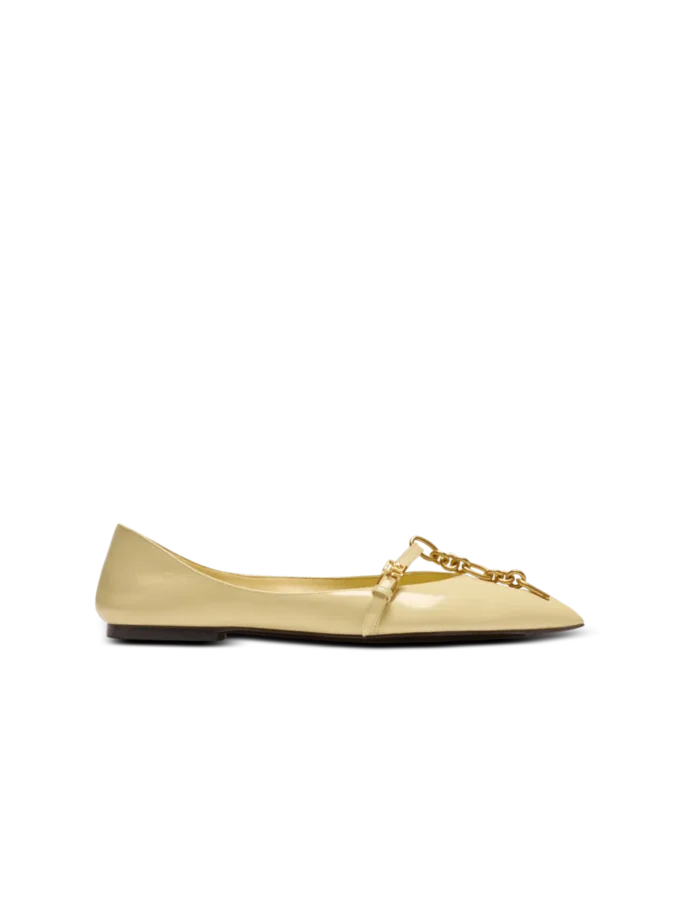 Shiny lambskin Sync ballet flats