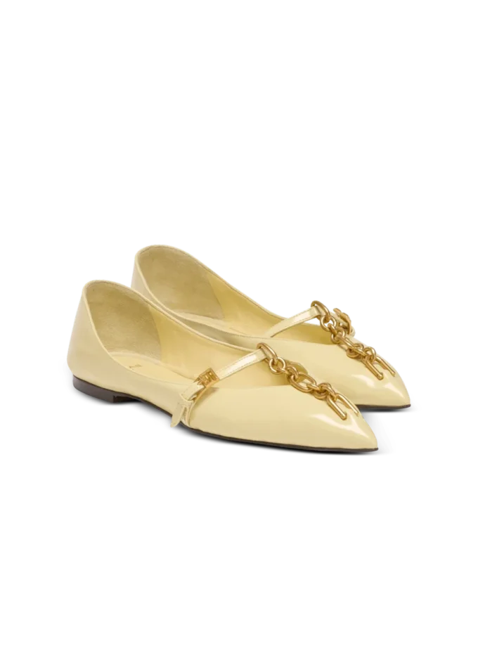 Shiny lambskin Sync ballet flats