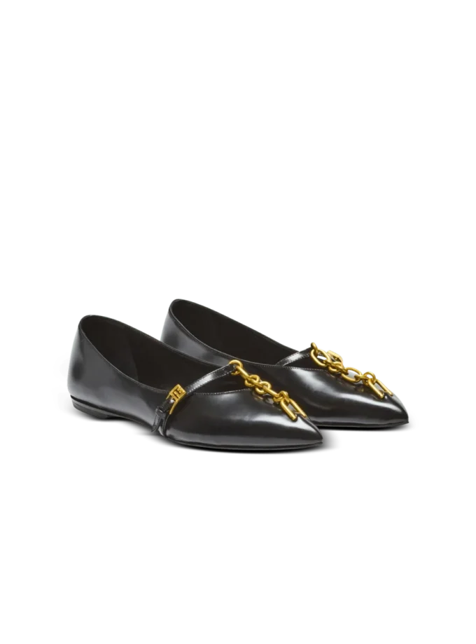 Shiny lambskin Sync ballet flats