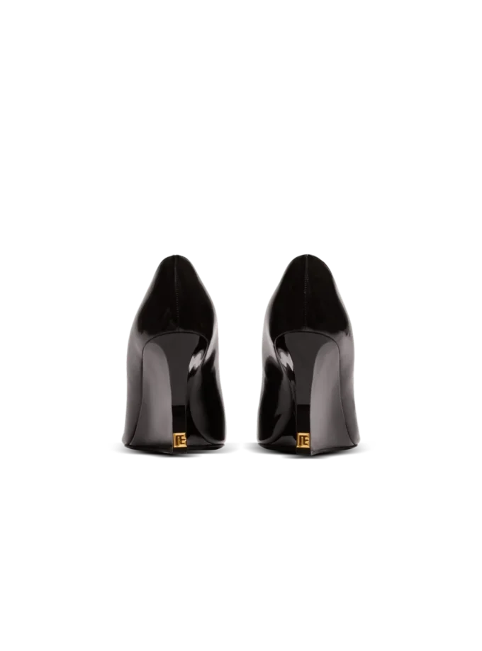 Shiny lambskin Wedge pumps