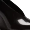Shiny lambskin Wedge pumps