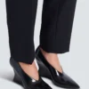 Shiny lambskin Wedge pumps