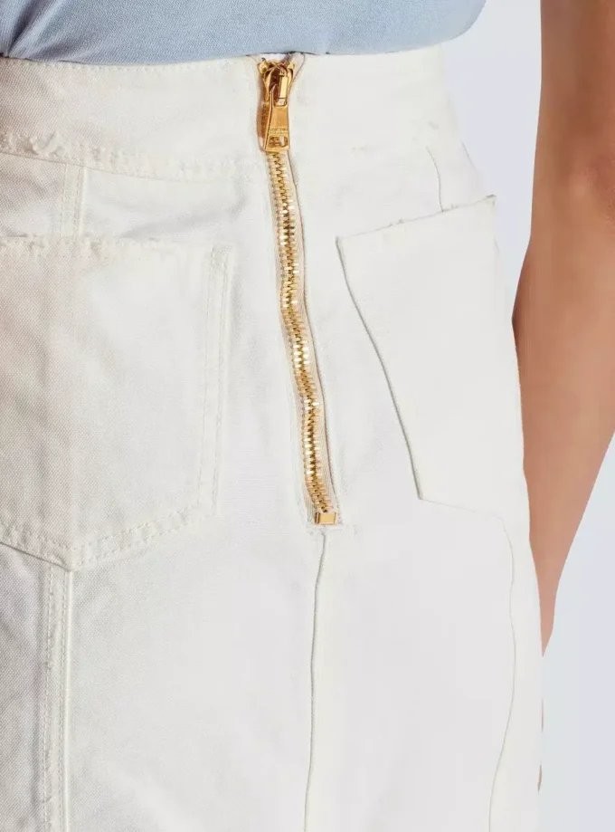 Short cotton canvas skirt Short cotton canvas skirt
