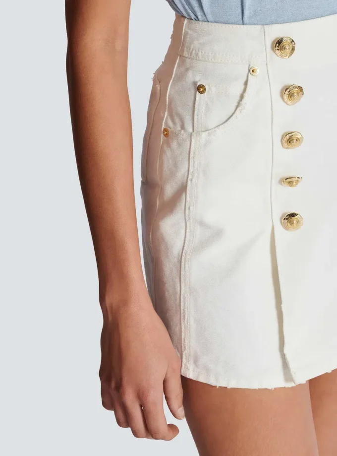Short cotton canvas skirt Short cotton canvas skirt