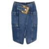 Short denim skirt with belt Short denim skirt with belt