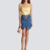 Short denim skirt with belt Short denim skirt with belt