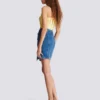 Short denim skirt with belt Short denim skirt with belt