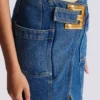 Short denim skirt with belt Short denim skirt with belt